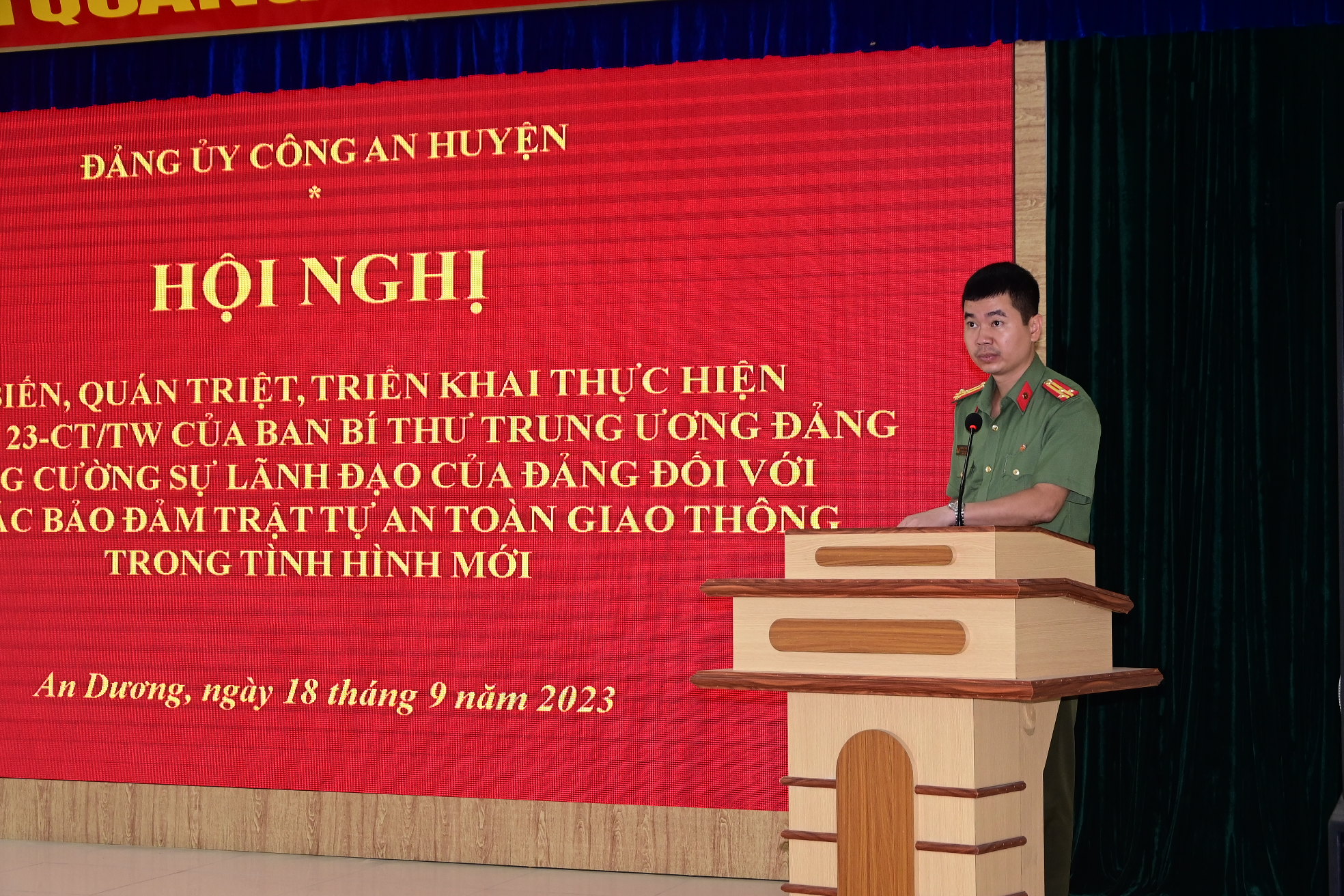 Công an huyện An Dương:  Tổ chức tuyên truyền, triển khai Chỉ thị số 23-CT/TW của Ban Bí thư